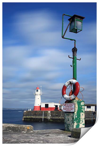 Newlyn Harbour Entrance Print by Andrew Ray