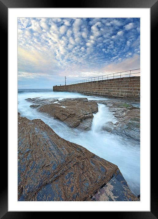Pier at Porthleven Framed Mounted Print by Andrew Ray