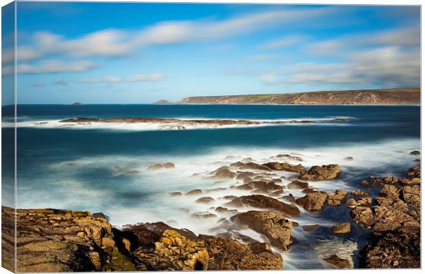 Rocky Shore (Sennen Cove) Canvas Print by Andrew Ray