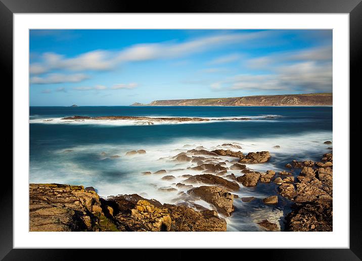 Rocky Shore (Sennen Cove) Framed Mounted Print by Andrew Ray