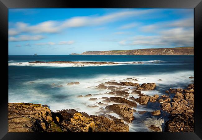 Rocky Shore (Sennen Cove) Framed Print by Andrew Ray