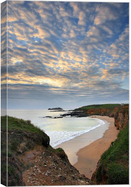 Godrevy Cove at Sunset Canvas Print by Andrew Ray