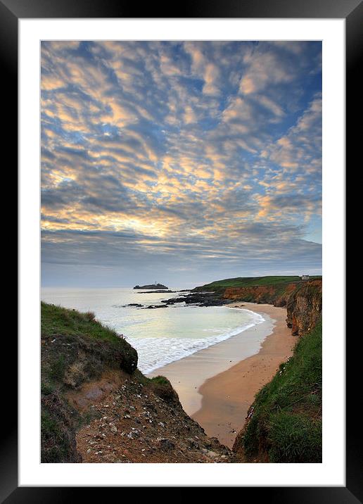 Godrevy Cove at Sunset Framed Mounted Print by Andrew Ray