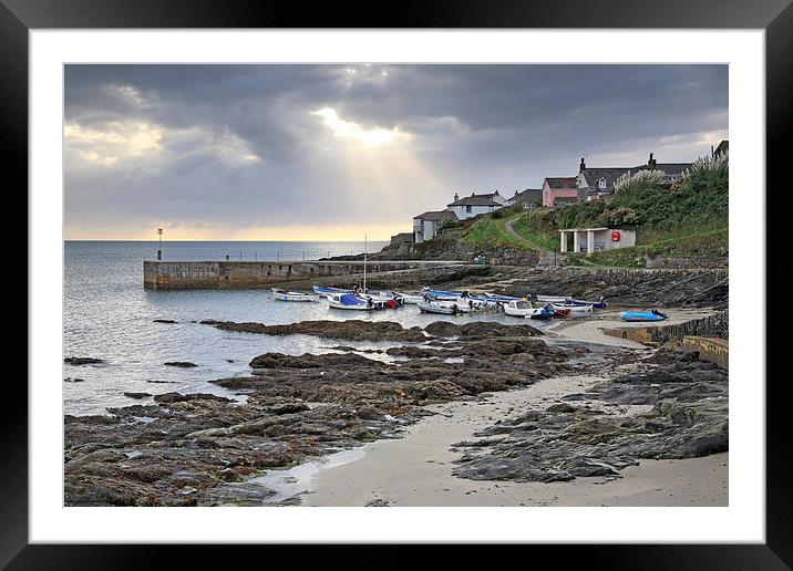 Towards Porthscatho Harbour Framed Mounted Print by Andrew Ray