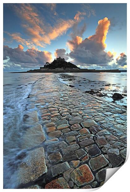 Causeway to St Michael's Mount Print by Andrew Ray