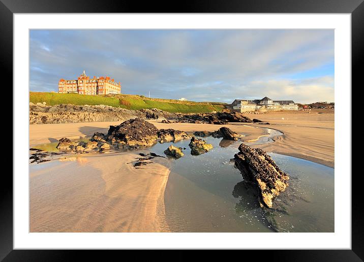 Rocky Shore (Fistral Newquay) Framed Mounted Print by Andrew Ray