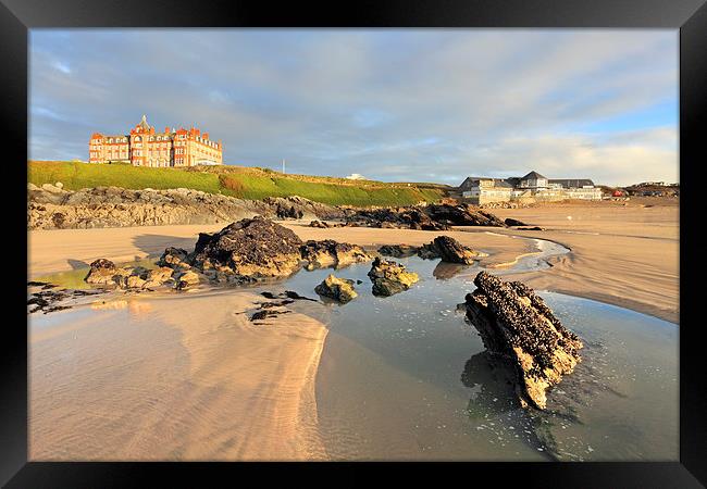 Rocky Shore (Fistral Newquay) Framed Print by Andrew Ray