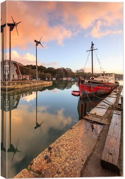 Boats at Sunrise (Penryn) Canvas Print by Andrew Ray
