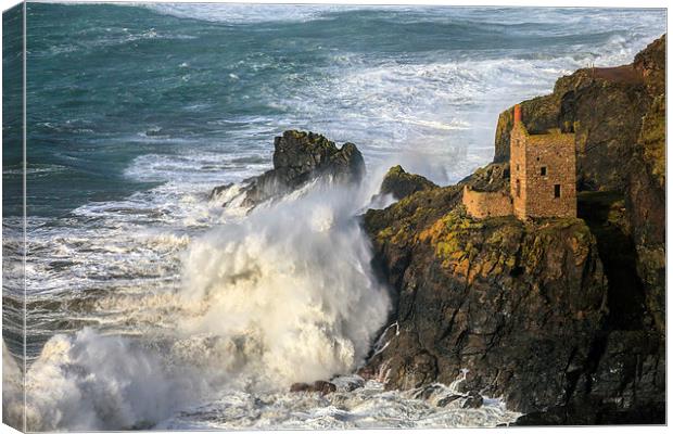 Lower Engine House at Botallack Canvas Print by Andrew Ray