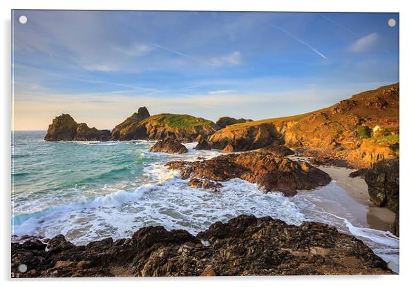 Morning at Kynance Cove Acrylic by Andrew Ray