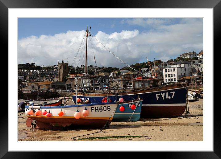  St Ives Harbour, Cornwall Framed Mounted Print by Brian Pierce