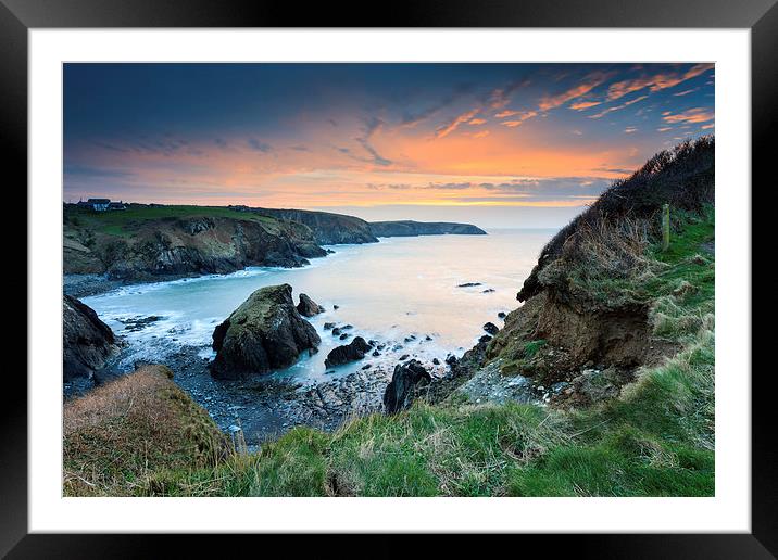 Melin Trefin Sunset Framed Mounted Print by Andrew Ray
