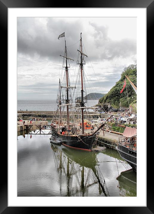  Charlestown Harbour, Cornwall Framed Mounted Print by Brian Pierce