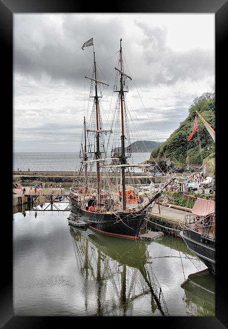  Charlestown Harbour, Cornwall Framed Print by Brian Pierce