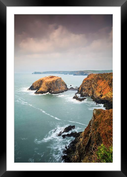 Storm Clouds over Ynys-fach Framed Mounted Print by Andrew Ray