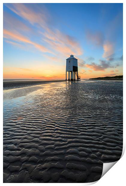 Sunset at Burnham-on-Sea  Print by Andrew Ray