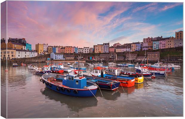 Tenby at Sunset   Canvas Print by Andrew Ray