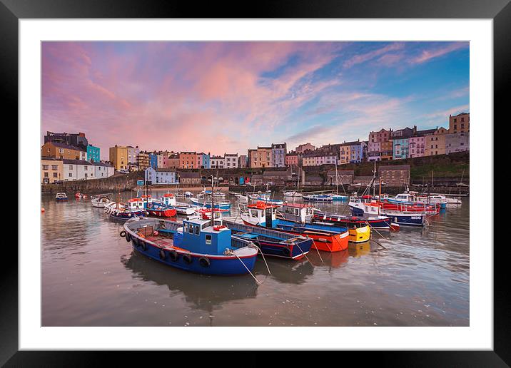 Tenby at Sunset   Framed Mounted Print by Andrew Ray