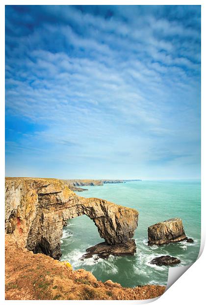 The Green Arch of Wales Print by Andrew Ray