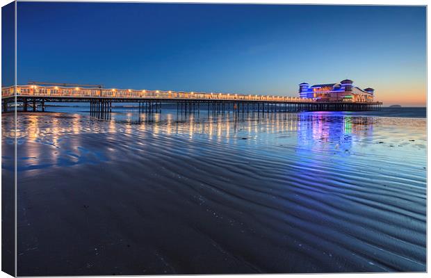 Twilight at Weston Pier  Canvas Print by Andrew Ray