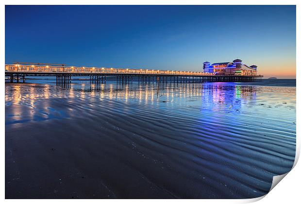 Twilight at Weston Pier  Print by Andrew Ray