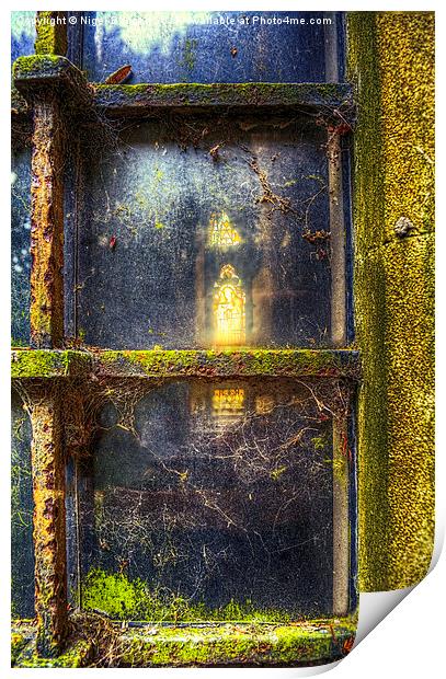  Church Window Print by Nigel Bangert
