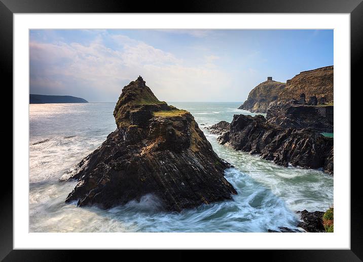 Sea Stack at the Blue Lagoon Framed Mounted Print by Andrew Ray