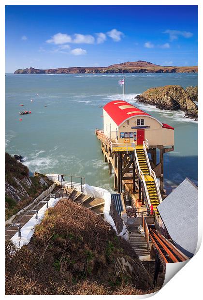 St David's RNLI Station Print by Andrew Ray