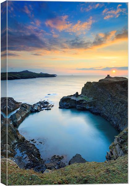Sunset at the Blue Lagoon Canvas Print by Andrew Ray