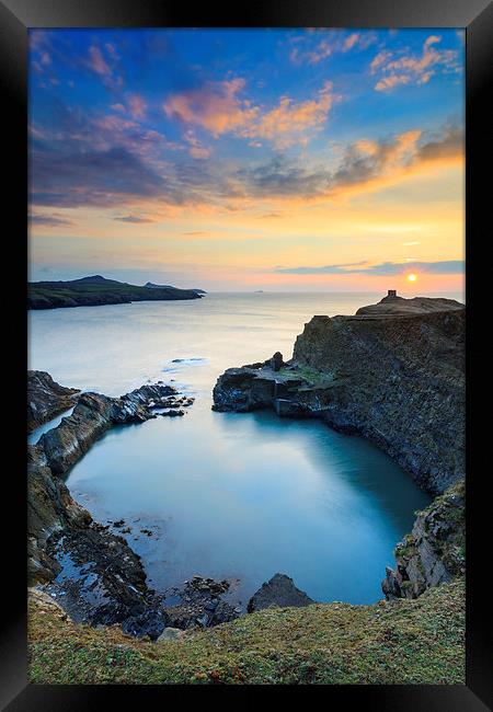 Sunset at the Blue Lagoon Framed Print by Andrew Ray
