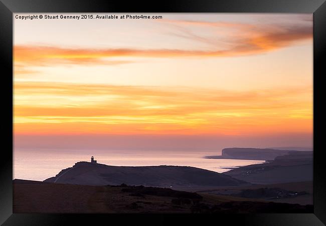  Sunset Over Beachy Head Framed Print by Stuart Gennery
