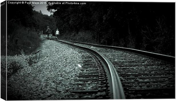  Walking the tracks  Canvas Print by Paul Mays
