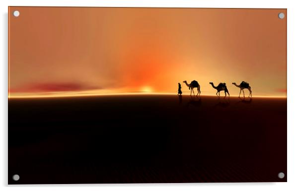 Desert mirage Acrylic by Valerie Anne Kelly