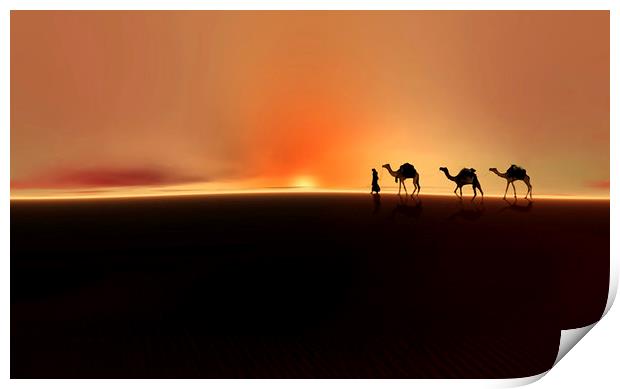 Desert mirage Print by Valerie Anne Kelly