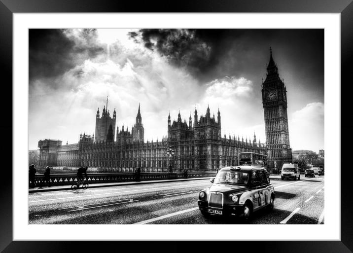 Westminster Bridge London Framed Mounted Print by David Pyatt