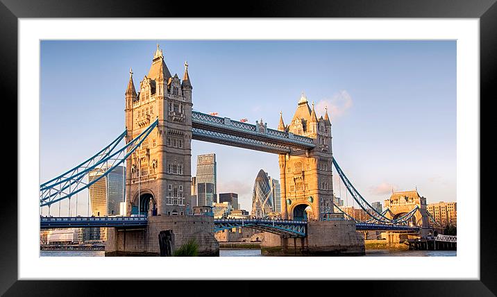 Tower Bridge Late Sunshine  Framed Mounted Print by Clive Eariss