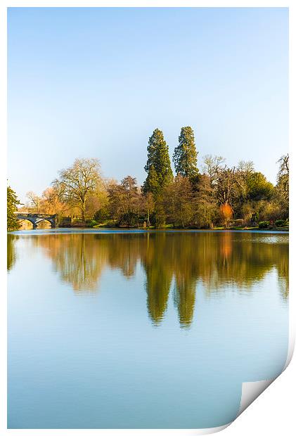  A clear day at Compton Verney Print by Stuart Thomas