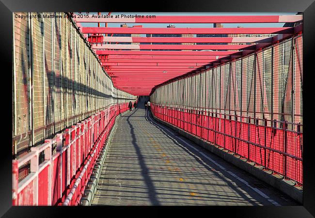 Williamsberg Bridge Framed Print by Matthew Bates