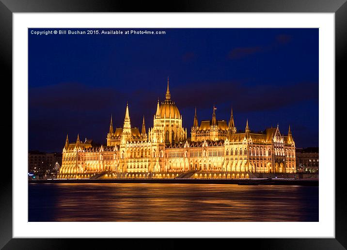  Hungarian Parliament Budapest Framed Mounted Print by Bill Buchan