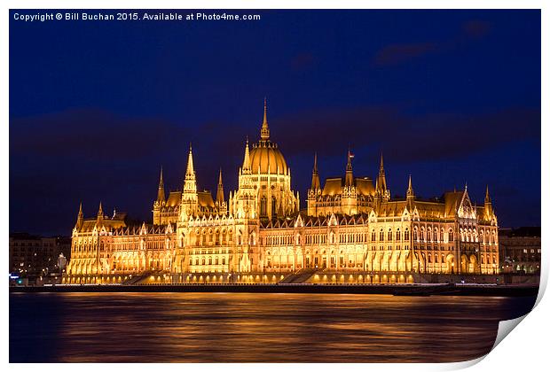  Hungarian Parliament Budapest Print by Bill Buchan