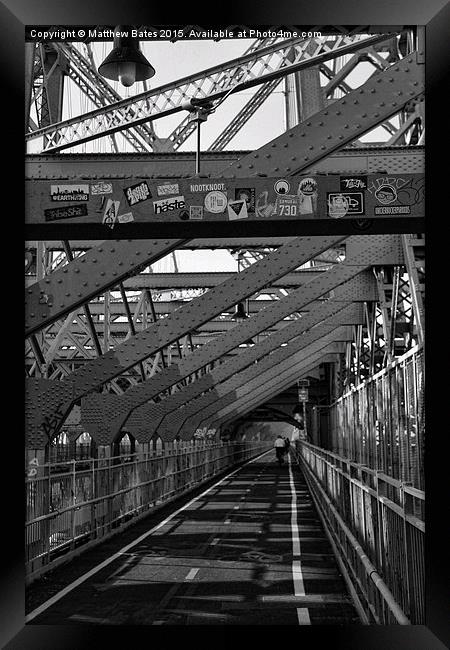 Williamsberg Bridge Framed Print by Matthew Bates