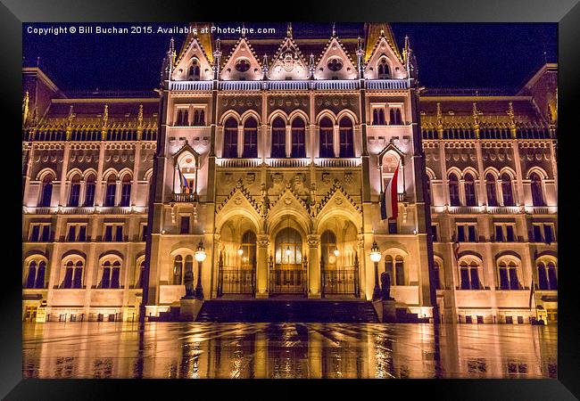 Hungarian Parliament Reflections Framed Print by Bill Buchan
