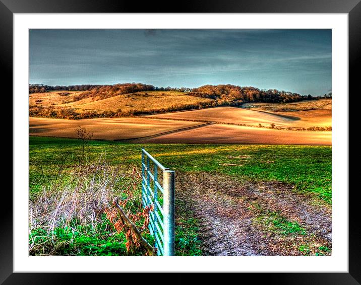  The North Downs Framed Mounted Print by Kim Slater