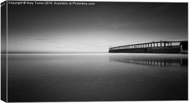 By Whitby Pier Canvas Print by Gary Turner