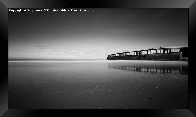 By Whitby Pier Framed Print by Gary Turner