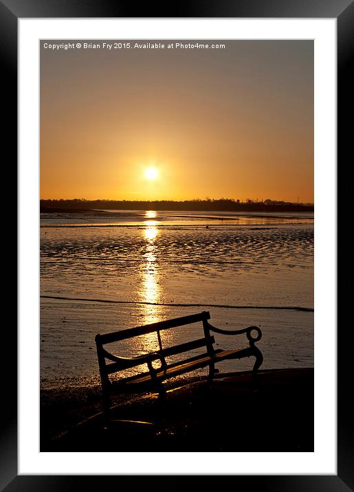 Sunrise seat Framed Mounted Print by Brian Fry