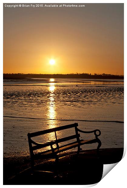 Sunrise seat Print by Brian Fry