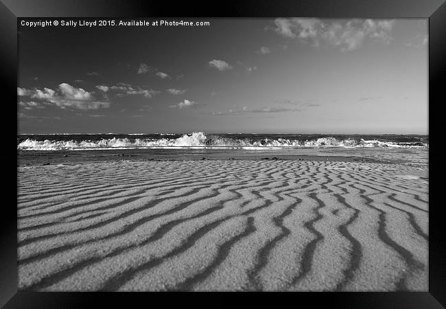  Sand ripples Framed Print by Sally Lloyd