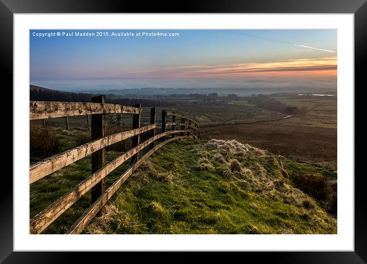 Rivington Pike at dusk Framed Mounted Print by Paul Madden