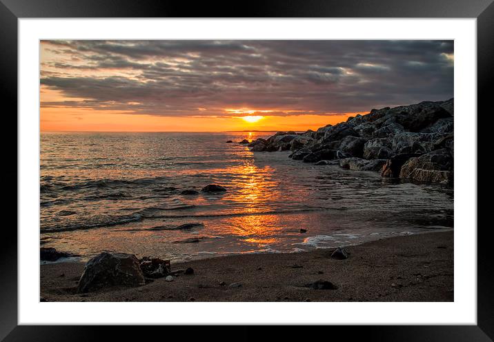 Welsh Sunset. Framed Mounted Print by Becky Dix